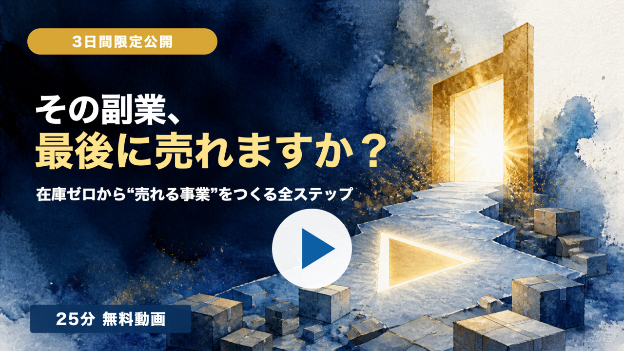 その副業、最後に売れますか？ 25分無料動画